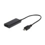 adaptor video GEMBIRD,adaptor Micro-USB(T) la HDMI(M),16cm,rezolutie maxima Full HD (1920x1080) la 60Hz,conecteaza smartphone Samsung cu mufa 11-pin MHL la TV,negru, 