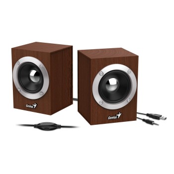 BOXE GENIUS 2.0, RMS:  6W (2 x 3W), USB power, wood, 