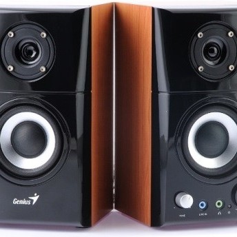 BOXE GENIUS 2.0, RMS: 14W (2 x 7W), black&cherry wood, 