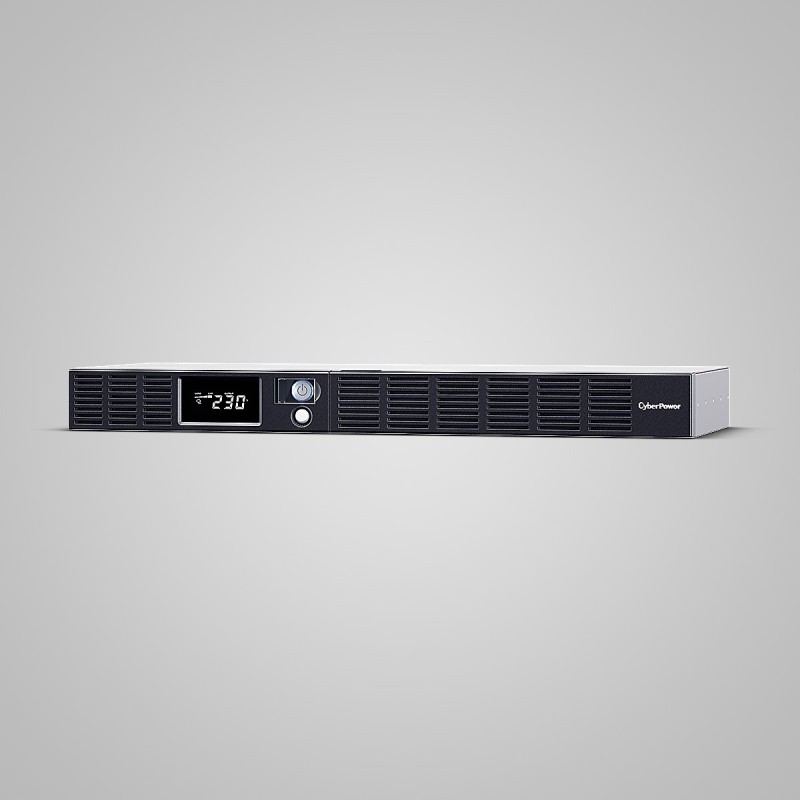 UPS CYBER POWER Line Int. cu sin. simulata, cu management, Rack 1U, LCD,  600VA/360W, AVR, 6x IEC, baterie 2x 6V/8Ah, incarcare pana la 8h, USB, 2x RJ45, RS232, slot SNMP, hot-swapp, tehn. GreenPower, 