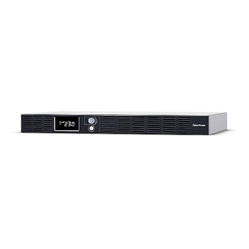 UPS CYBER POWER Line Int. cu sin. simulata, cu management, Rack 1U, LCD, 1000VA/600W, AVR, 6x IEC, baterie 4x 6V/7Ah, incarcare pana la 8h, USB, 2x RJ45, RS232, slot SNMP, hot-swapp, tehn. GreenPower, 