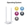 ADAPTOR RETEA MERCUSYS , extern wireless 2.4 GHz, USB 2.0, port, 300 Mbps, antena externa x 2, 