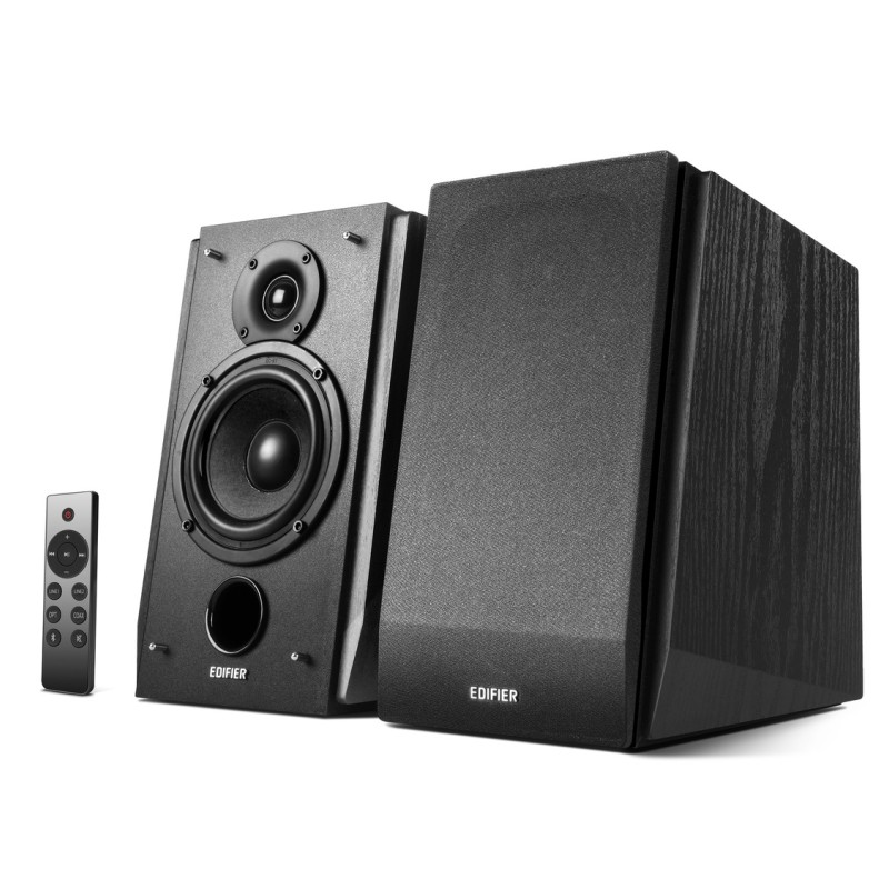 BOXE EDIFIER 2.0, RMS:  70W (2 x 16W, 2 x 19W), bluetooth, telecomanda wireless, volum, bass, treble, optical, coaxial, matte-black, 