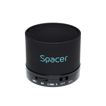 BOXA SPACER portabila bluetooth TOPPER, RMS:  3W, control volum, acumulator 520mAh, timp de functionare pana la 5 ore, distanta de functionare pana la 10m, incarcare USB, BLACK, 