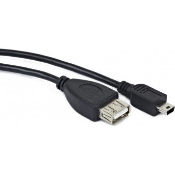 CABLU adaptor OTG GEMBIRD, pt. smartphone, Mini-USB 2.0 (T) la USB 2.0 (M), 15cm, asigura conectarea telef. la o tastatura, mouse, HUB, stick, etc., negru, 