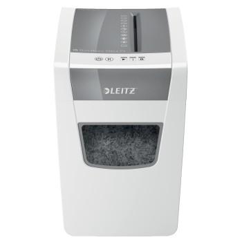 Distrugator manual documente Leitz IQ Home Office Slim, 10 coli, P4, cross-cut (tip confeti), cos 23 coli, alb, Leitz 