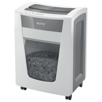 Distrugator manual documente Leitz IQ Office Pro,  5 coli, P6+, micro-cut (tip particulei), cos 30 coli, alb, Leitz 