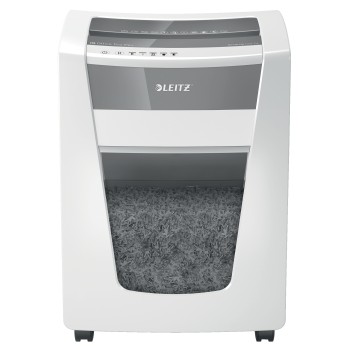 Distrugator manual documente Leitz IQ Office Pro,  5 coli, P6+, micro-cut (tip particulei), cos 30 coli, alb, Leitz 