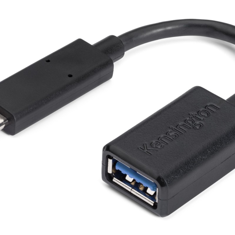ADAPTOR KENSINGTON, pt. periferice, USB Type-C (T) la USB 3.0 (M), negru, 