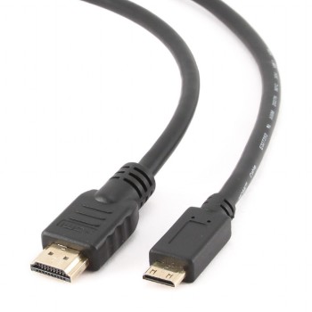 CABLU video GEMBIRD, adaptor HDMI (T) la Mini-HDMI (Type C)(T), 3m, conectori auriti, rezolutie maxima 4K DCI (4096 x 2160) la 60 Hz, negru, 