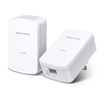 KIT ADAPTOR si AMPLIFICATOR POWERLINE MERCUSYS, tehnologie AV2, AV1000, pana la 1000 mBPS, RJ-45 x 1 porturi 10/100/1000 Mbps, 2 buc, 