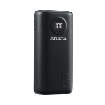 POWER BANK ADATA 10000mAh, Quick Charge 3.0 + PD 22.5W, 2 x USB & 1 x USB-C,digital display pt. status baterie,P10000QCD 10.000 mAh, total 3A,black, 
