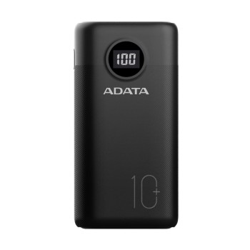 POWER BANK ADATA 10000mAh, Quick Charge 3.0 + PD 22.5W, 2 x USB & 1 x USB-C,digital display pt. status baterie,P10000QCD 10.000 mAh, total 3A,black, 