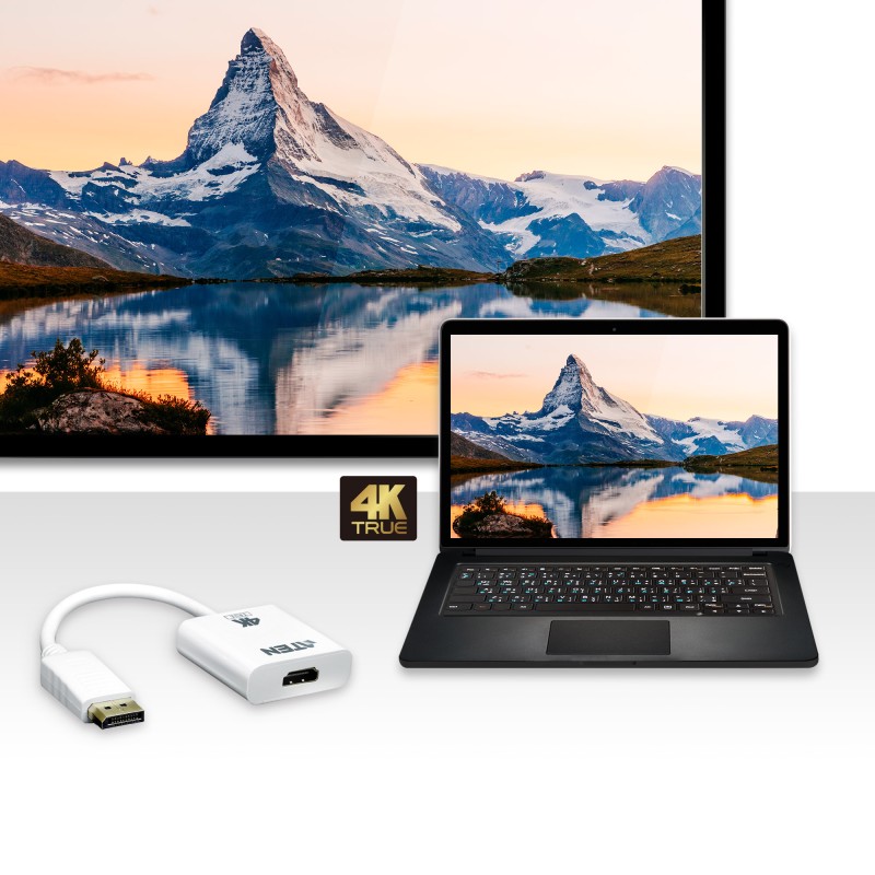 CABLU video ATEN, cablu or adaptor video, DisplayPort (T) la HDMI (M), 4K DCI (4096x2160) la 60Hz, 