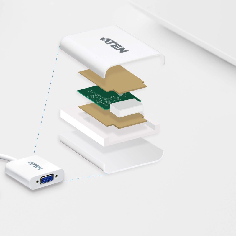 CABLU video ATEN, cablu or adaptor video, DisplayPort (T) la VGA (M), 4K DCI (4096x2160) la 60Hz, 