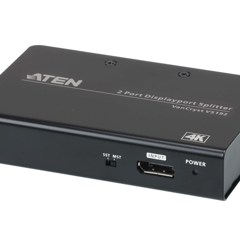 SPLITTER video ATEN, split 2 monitoare la 1 PC, conector 1: DisplayPort (M); conector 2: DisplayPort (M) x 2, 