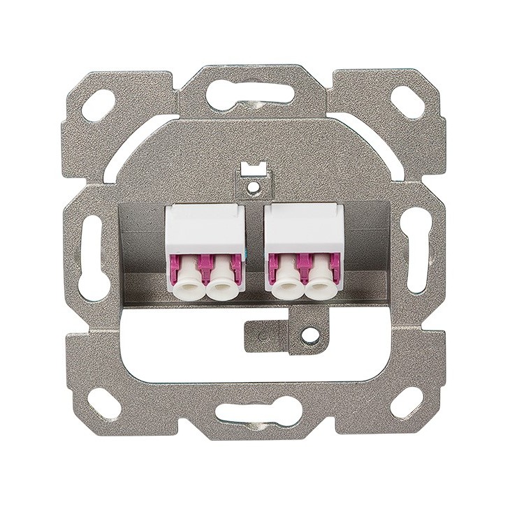 PRIZA LC duplex cu 2 iesiri, LOGILINK pt. cablu fibra optica, LC OS2 OM2/OM3/OM4/OM5, plastic cu mansoane ceramice, 1 buc., aplicabila, capace de praf, 