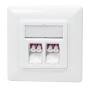 PRIZA LC duplex cu 2 iesiri, LOGILINK pt. cablu fibra optica, LC OS2 OM2/OM3/OM4/OM5, plastic cu mansoane ceramice, 1 buc., aplicabila, capace de praf, 