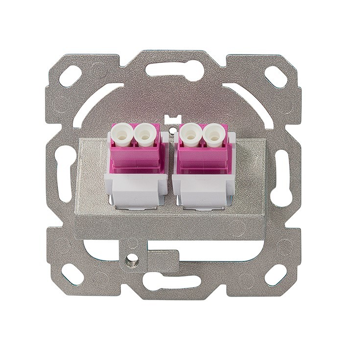 PRIZA LC duplex cu 2 iesiri, LOGILINK pt. cablu fibra optica, LC OS2 OM2/OM3/OM4/OM5, plastic cu mansoane ceramice, 1 buc., aplicabila, capace de praf, 