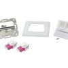 PRIZA LC duplex cu 2 iesiri, LOGILINK pt. cablu fibra optica, LC OS2 OM2/OM3/OM4/OM5, plastic cu mansoane ceramice, 1 buc., aplicabila, capace de praf, 