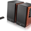 BOXE EDIFIER 2.0, RMS:  66W (2 x 15W, 2 x 18W), bluetooth, telecomanda wireless, volum, bass, treble,  dual RCA, sub-out, brown, 