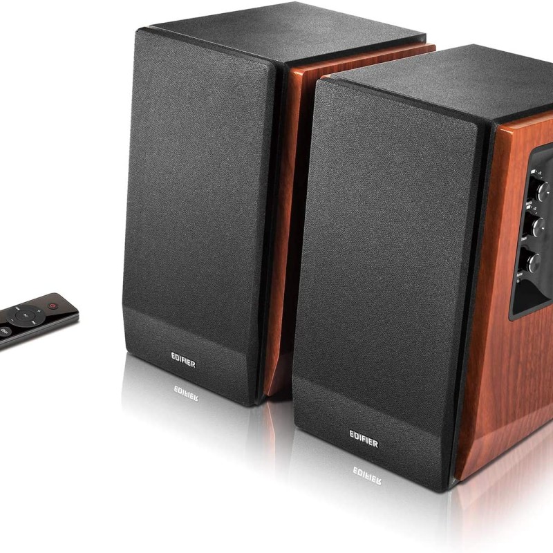 BOXE EDIFIER 2.0, RMS:  66W (2 x 15W, 2 x 18W), bluetooth, telecomanda wireless, volum, bass, treble,  dual RCA, sub-out, brown, 