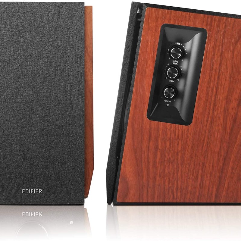 BOXE EDIFIER 2.0, RMS:  66W (2 x 15W, 2 x 18W), bluetooth, telecomanda wireless, volum, bass, treble,  dual RCA, sub-out, brown, 