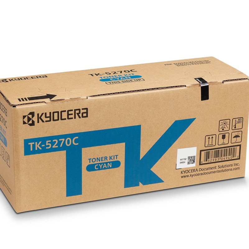 Toner Original Kyocera Cyan, TK-5270C, pentru ECOSYS M6230|M6630, 6K, (timbru verde 1.2 lei) , 