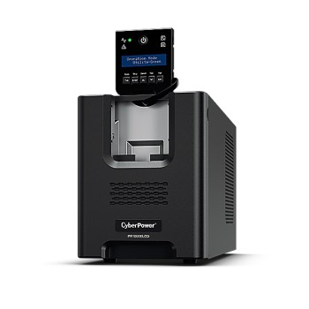 UPS CYBER POWER Line Int. cu sin. pura, cu management, Tower, LCD, 1000VA/900W, AVR, 8x IEC, baterie 2x 12V/12Ah, incarcare pana la 8h, USB, RS232, slot SNMP, APFC, EPO, LCD detasabil, hot-swapp, tehn. GreenPower, 