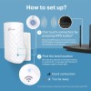 RANGE EXTENDER TP-LINK wireless 750Mbps,3 antene interne, dual band AC750, 2.4GHz & 5GHz 