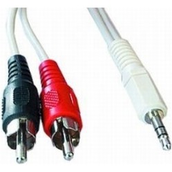 CABLU audio GEMBIRD stereo (3.5 mm jack la 2 x RCA), 2.5m 