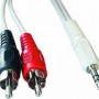 CABLU audio GEMBIRD stereo (3.5 mm jack la 2 x RCA), 2.5m 