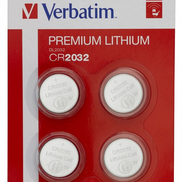 BATERIE VERBATIM, butoni (CR2032), 3V litiu, 4 buc., 