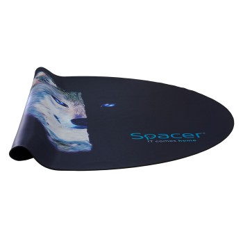 Covor pentru scaun gaming SPACER, protectie parchet, cauciuc si material textil, 1200 x 3mm, rotund, WOLF 46501470 