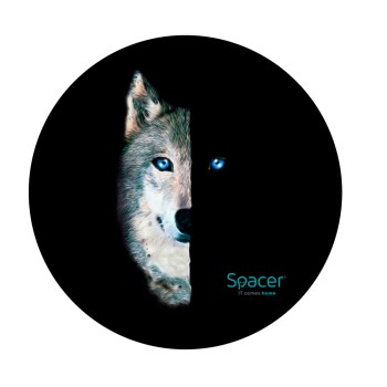 Covor pentru scaun gaming SPACER, protectie parchet, cauciuc si material textil, 1200 x 3mm, rotund, WOLF 46501470 