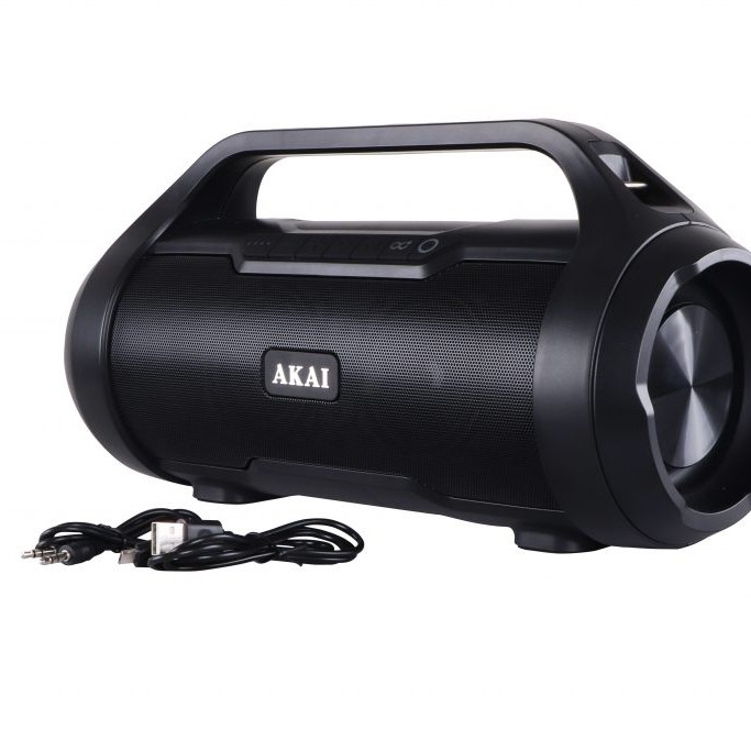 BOXE portabile AKAI, compact 2.0, RMS 15W, Bluetooth, conector Bluetooth, Jack 3.5mm, USB, negru, 