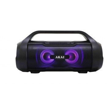 BOXE portabile AKAI, compact 2.0, RMS 15W, Bluetooth, conector Bluetooth, Jack 3.5mm, USB, negru, 