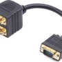 CABLU video GEMBIRD, splitter VGA (T) la 2 x VGA (M), 20cm, negru, 
