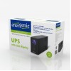 UPS GEMBIRD Line Int. cu sin. simulata, fara management, Tower, LCD,  650VA/390W, AVR, 1x Schuko + 2x IEC, baterie 1x 12V/7Ah, incarcare pana la 12h, 