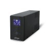 UPS GEMBIRD Line Int. cu sin. simulata, fara management, Tower, LCD,  650VA/390W, AVR, 1x Schuko + 2x IEC, baterie 1x 12V/7Ah, incarcare pana la 12h, 