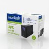 UPS GEMBIRD Line Int. cu sin. simulata, cu management, Tower, LCD,  850VA/510W, AVR, 1x Schuko + 2x IEC, baterie 1x 12V/8Ah, incarcare pana la 12h, USB, 2x RJ11, 