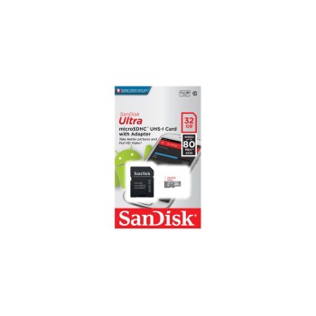CARD MicroSD SANDISK, 32 GB, microSDHC, clasa 10, standard UHS-I U1, 