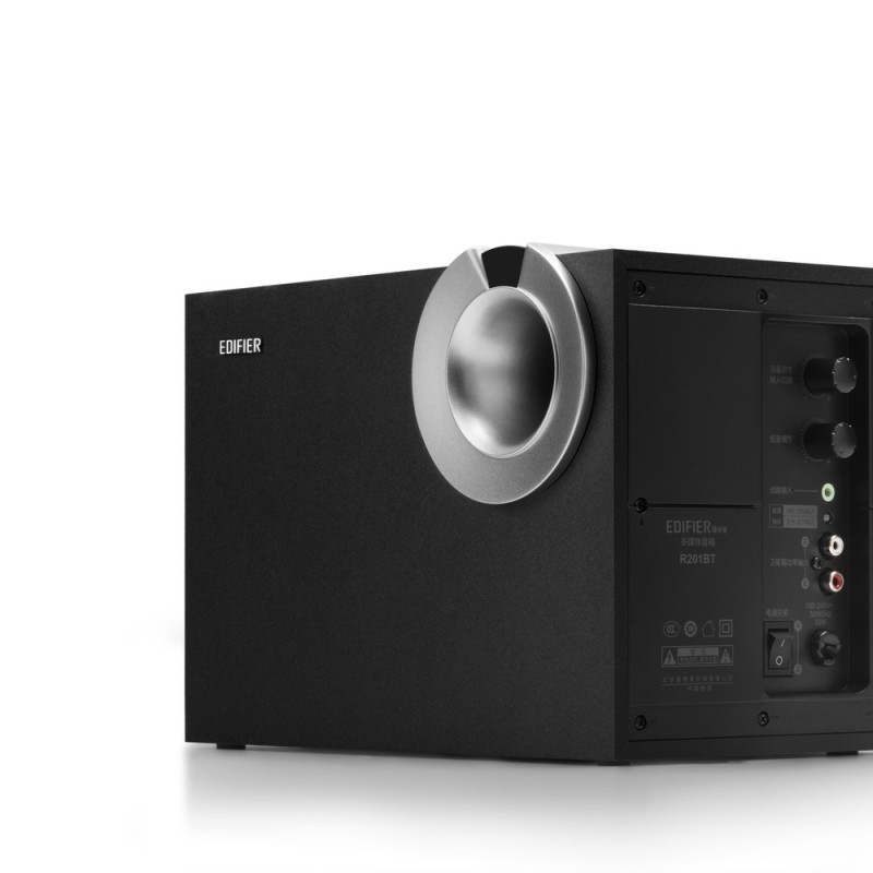 BOXE EDIFIER 2.1, RMS:   34W (2 x 8W, 1 x 18W), bluetooth, volum, bass; raport semnal-zgomot: #25dBA, frecventa raspuns - sateliti: 210Hz - 20kHz, black, 