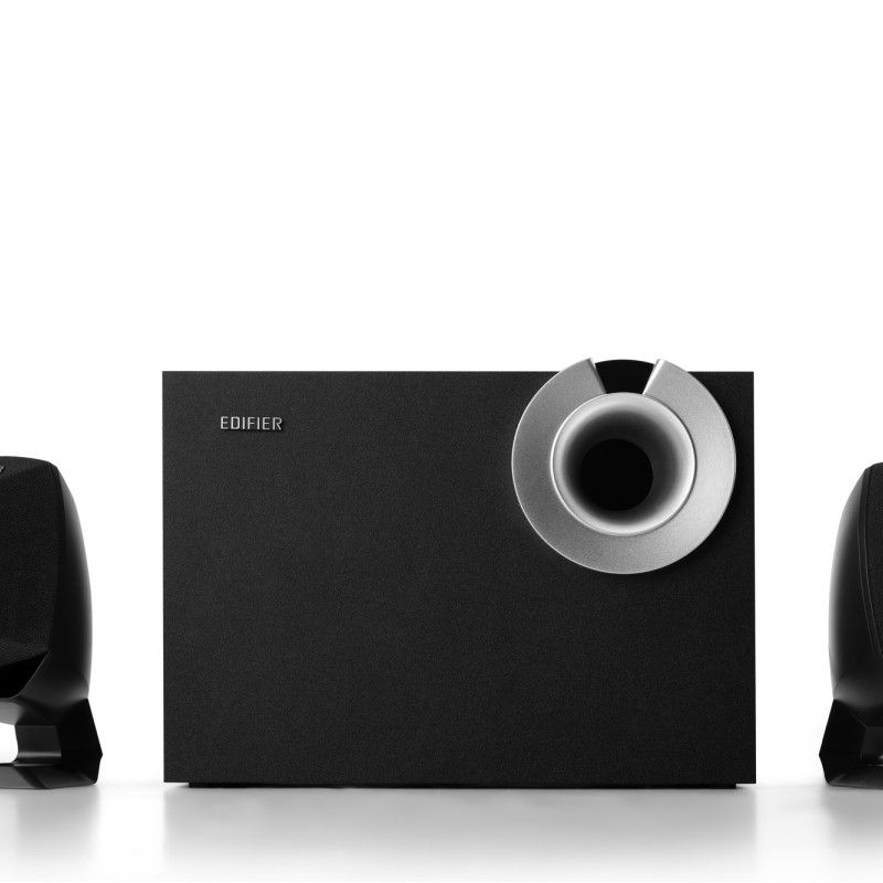 BOXE EDIFIER 2.1, RMS:   34W (2 x 8W, 1 x 18W), bluetooth, volum, bass; raport semnal-zgomot: #25dBA, frecventa raspuns - sateliti: 210Hz - 20kHz, black, 