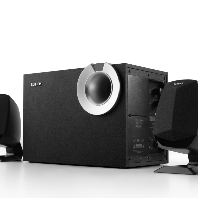 BOXE EDIFIER 2.1, RMS:   34W (2 x 8W, 1 x 18W), bluetooth, volum, bass; raport semnal-zgomot: #25dBA, frecventa raspuns - sateliti: 210Hz - 20kHz, black, 