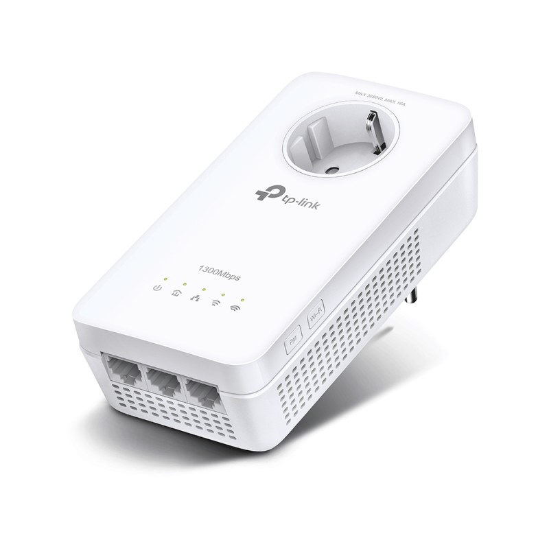 Amplificator Powerline TP-Link 1300Mbps, 3 x Gigabit LAN, 1 x Sucko, Dual Band AC1200,  