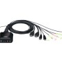 SWITCH KVM ATEN control 2 PC la 1 KVM, 4K resolution, button port selector, conector tip USB (T) x 2 | HDMI (T) x 2, 2 x 3.5mm Audio Jack Male 