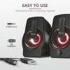 BOXE TRUST, 2.O, 2 x 6 W, cu fir, alimentare 220V, Jack 3.5mm, USB, 