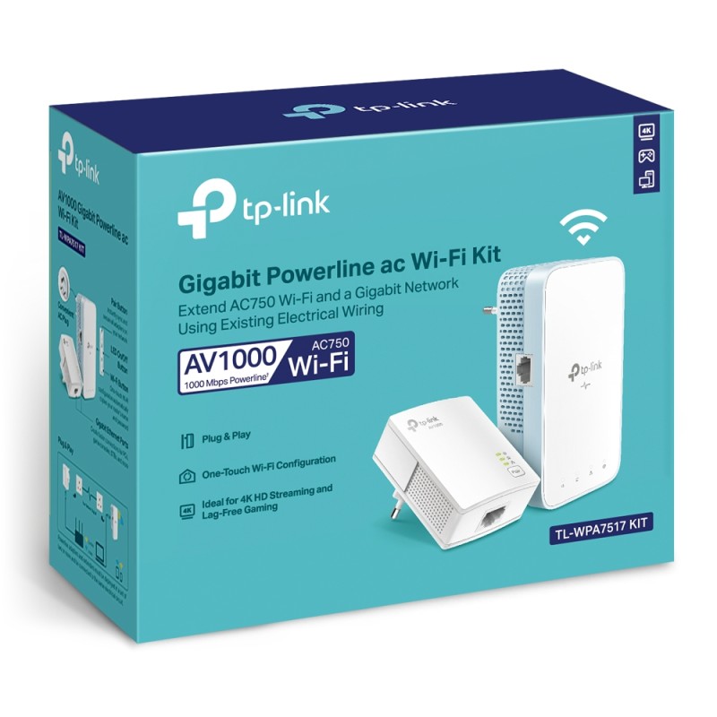 KIT ADAPTOR + Amplificator POWERLINE. AV1000 Gigabit AC, TP-LINK 