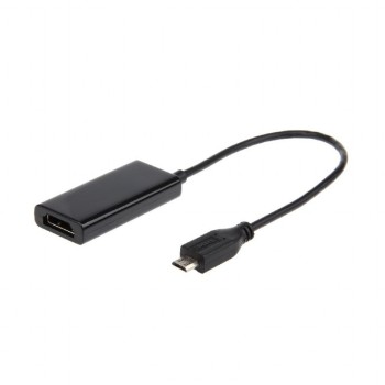 ADAPTOR video GEMBIRD, adaptor Micro-USB (T) la HDMI (M), 16cm, rezolutie maxima Full HD (1920 x 1080) la 60Hz, conecteaza smartphone cu mufa 5-pin MHL la TV, negru, 